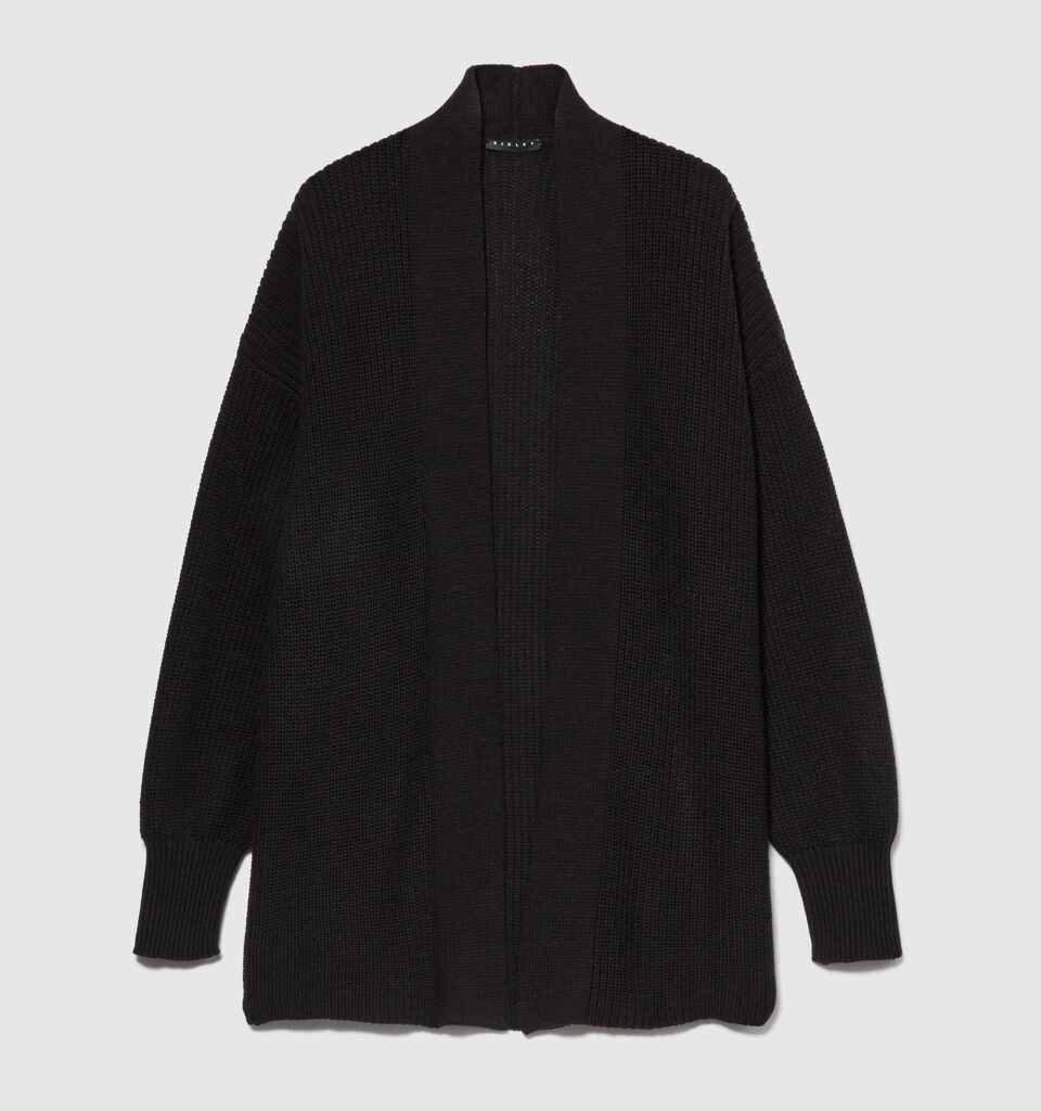 Oversized cardigan - women's cardigans - Black | Sisley image number 6